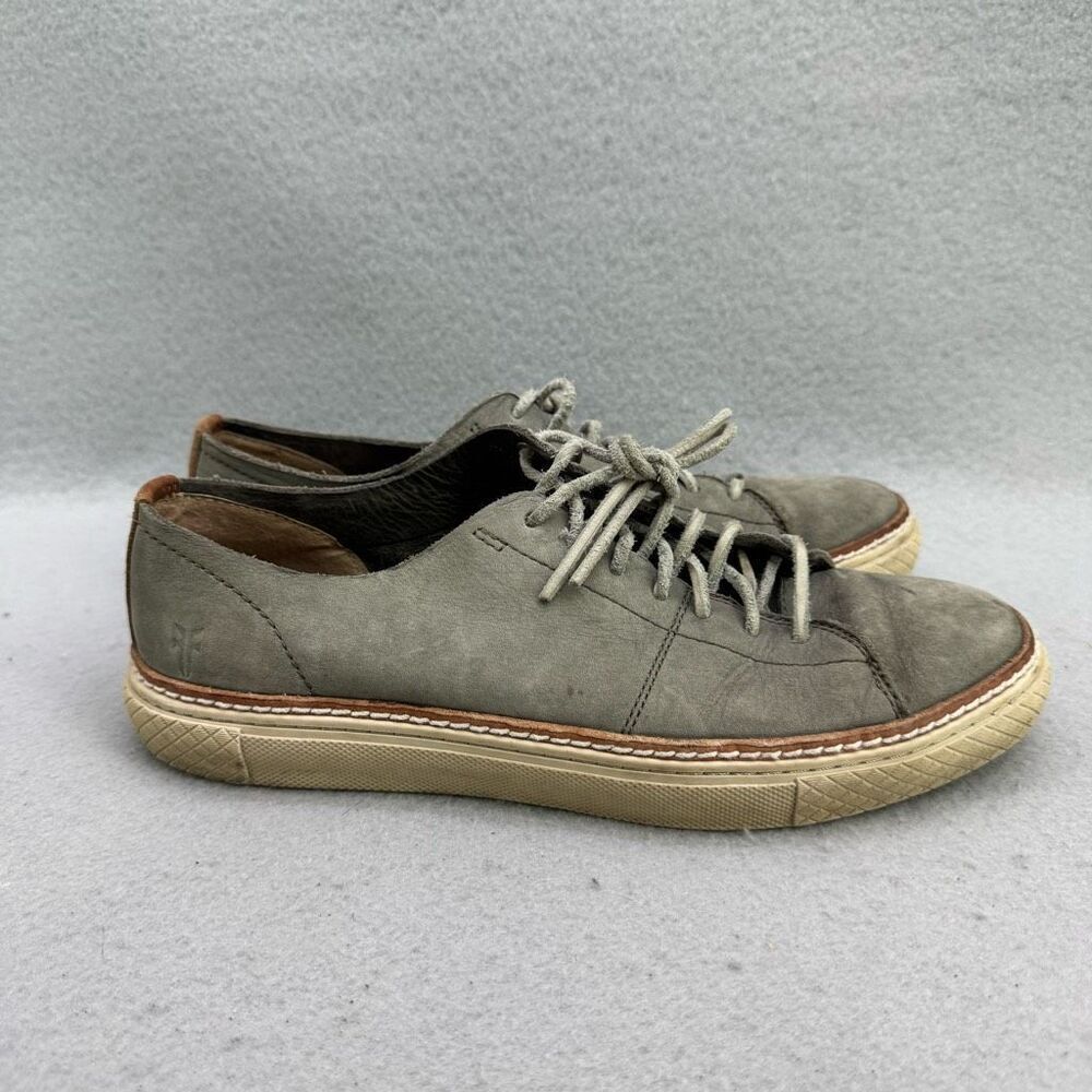 Frye Mens Gray Walker Low Lace Up Suede Fashion Sneaker Shoes Size 8
